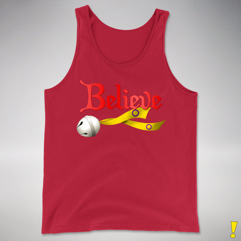 Believe Intersex Pride Flag Jingle Bell Premium Tank Top - Red